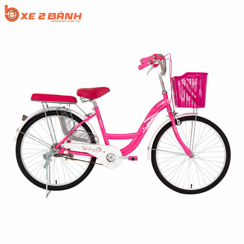 Xe đạp học sinh VH Bike VH580 màu đỏ kiểu dáng nữ tính