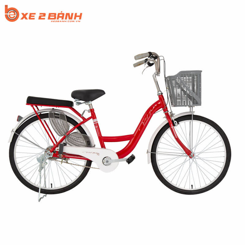 Xe đạp mini màu đỏ phù hợp cho học sinh nữ