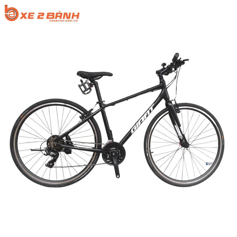Xe đạp thể thao nam GIANT 2021 ESCAPE 3 E màu đen với khung nhôm siêu nhẹ cho sinh viên