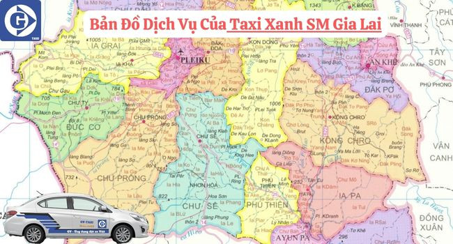 Xe điện VinFast của Taxi Xanh SM hoạt động tại thành phố Pleiku Gia Lai