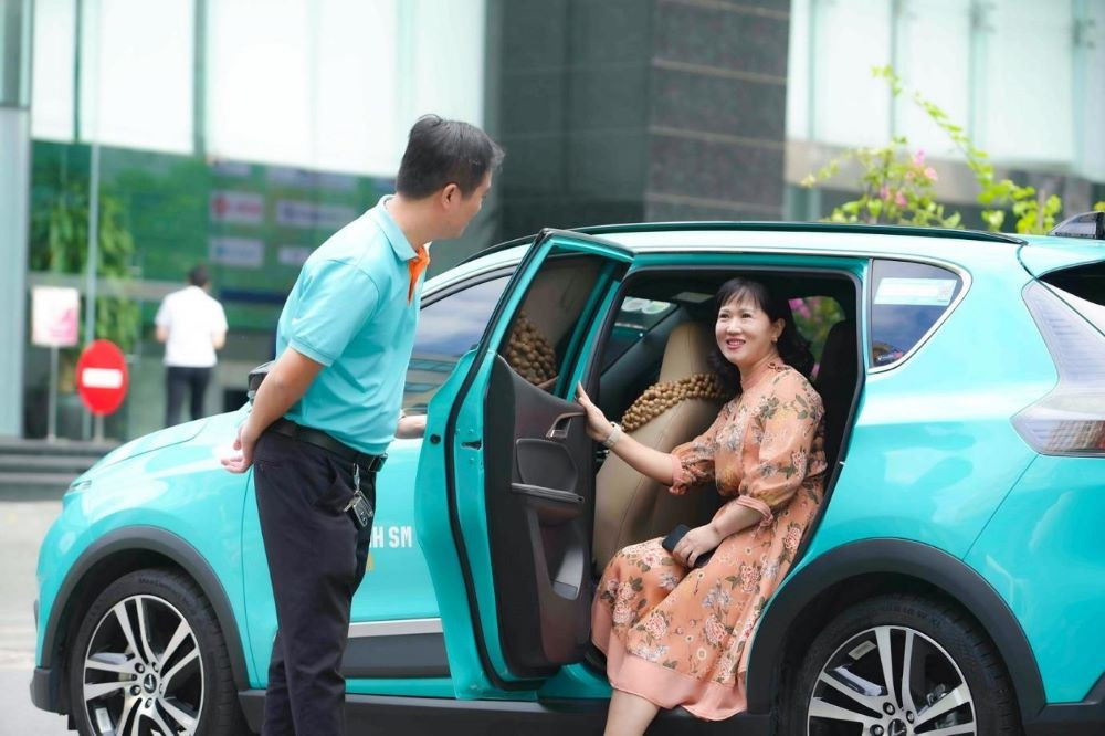 Xe điện Xanh SM đậu tại Bắc Ninh