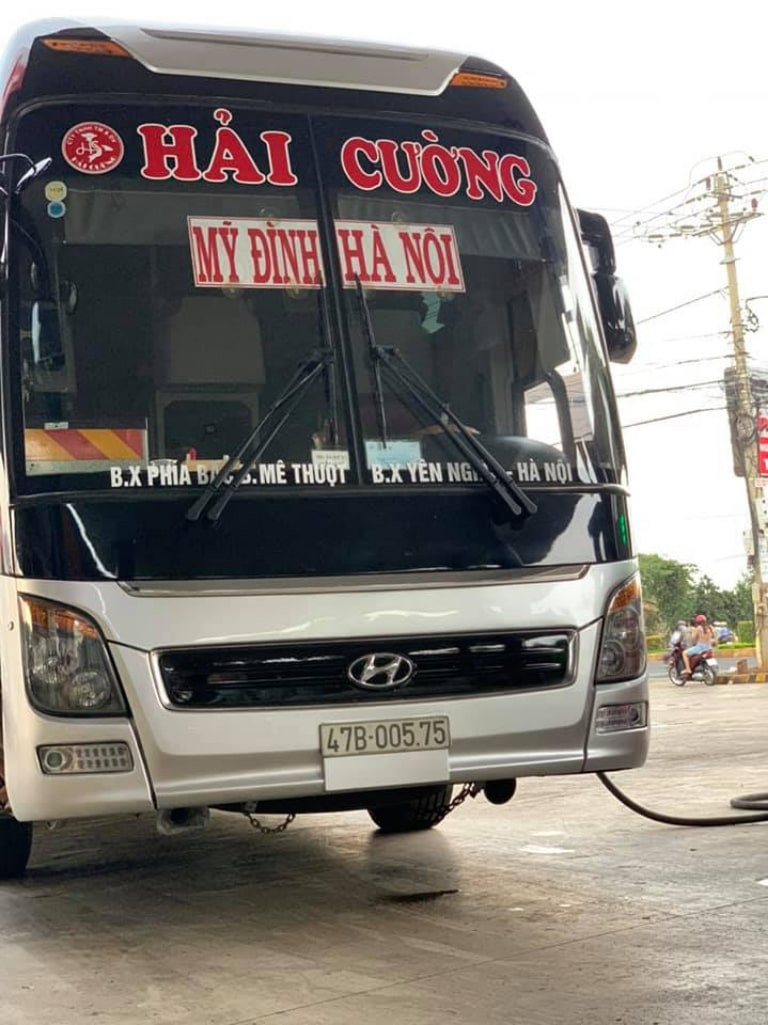 Xe Hải Cường đón khách tại Mỹ Đình Nước Ngầm