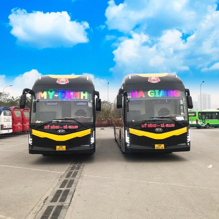 Xe khách Mạnh Quân chuyên phục vụ tuyến Hà Nội Hà Giang