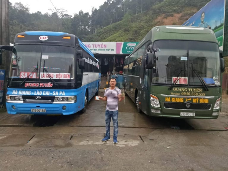 Xe khách Quang Tuyến từ Nội Bài đi Hà Giang