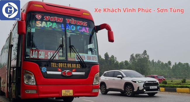 Xe khách Sơn Tùng tại Vĩnh Phúc đang đậu chờ khách