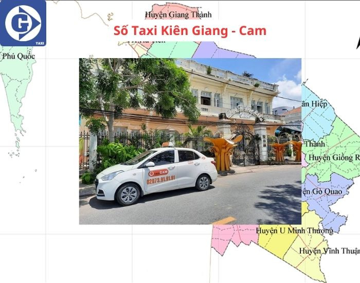 Xe màu cam đặc trưng của Cam Taxi tại Kiên Giang