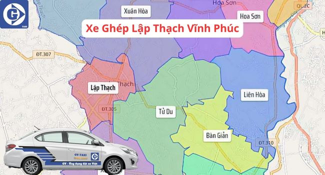 Xe ô tô đang đỗ chờ khách tại điểm xe ghép Lập Thạch