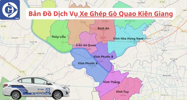 Xe ô tô di chuyển trên đường vùng Gò Quao Kiên Giang, minh họa xe ghép