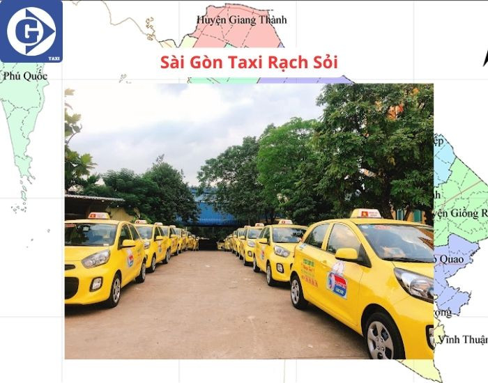 Xe Sài Gòn Taxi đang hoạt động tại Rạch Sỏi