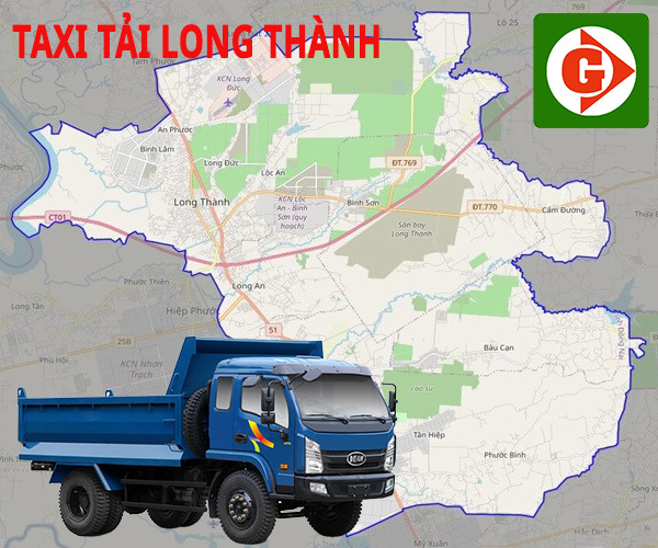 Xe tải chở hàng thuộc dịch vụ taxi tải Long Thành