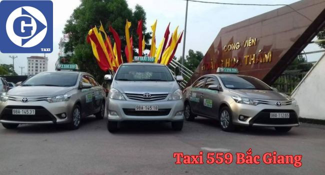 Xe taxi 559 Bắc Giang màu xanh lá