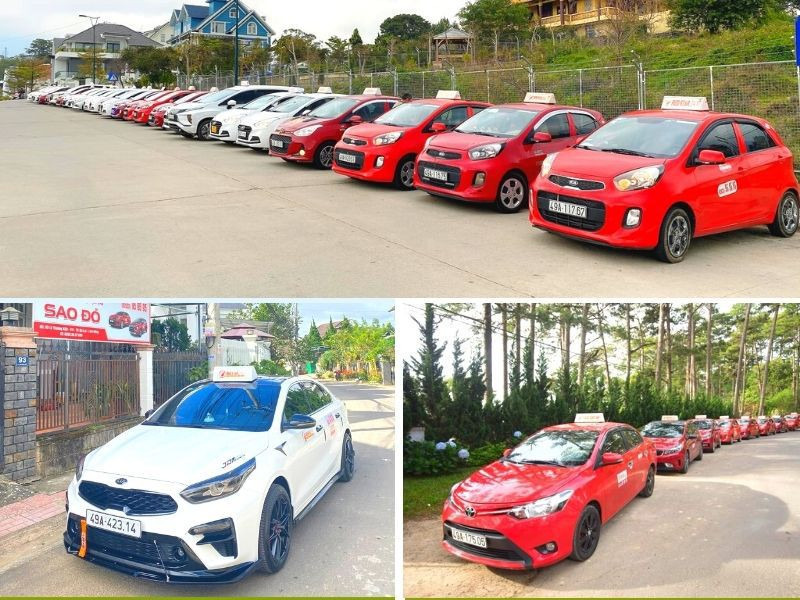 Xe taxi 7 chỗ Sao Đỏ sẵn sàng phục vụ tại Lâm Đồng