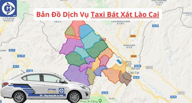 Xe Taxi Bát Xát Lào Cai di chuyển giữa cảnh quan núi rừng