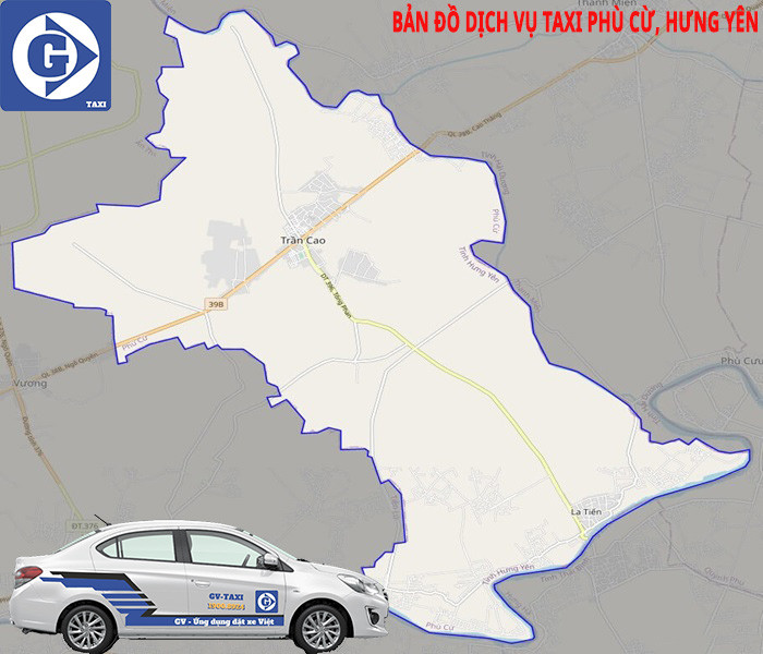 Xe taxi của GV-Taxi đang hoạt động tại Phù Cừ Hưng Yên
