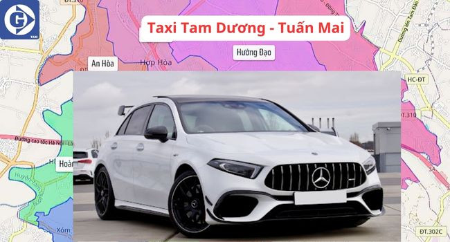 Xe taxi của hãng Tuấn Mai phục vụ ở Tam Dương