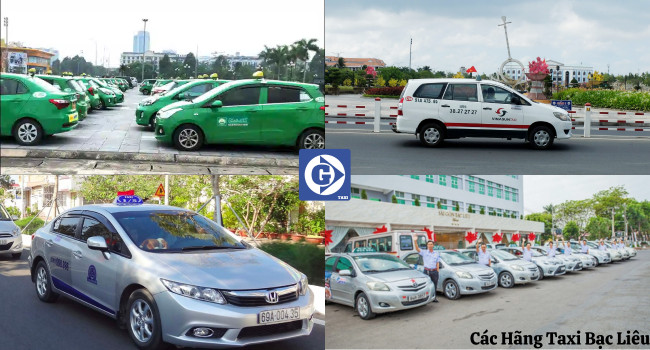 Xe Taxi đang di chuyển tại Bạc Liêu, minh họa dịch vụ