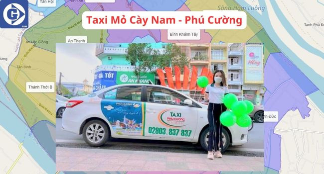 Xe taxi đang di chuyển trên đường làng