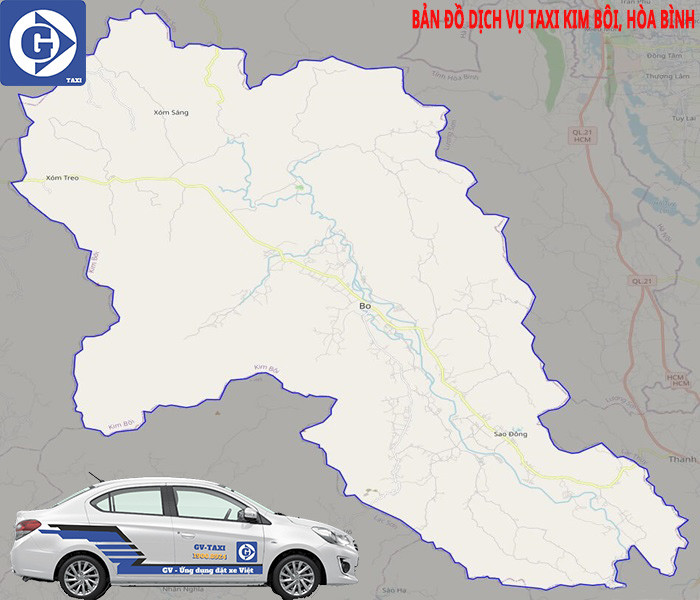 Xe taxi đang hoạt động tại khu vực Kim Bôi, Hòa Bình, gợi ý phương thức đặt xe công nghệ.