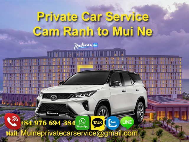 Xe taxi di chuyển từ Mũi Né đến Cam Ranh