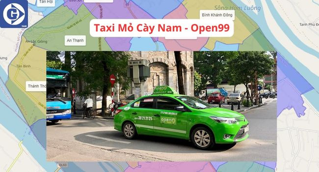 Xe taxi đỗ trên đường phố Mỏ Cày Nam