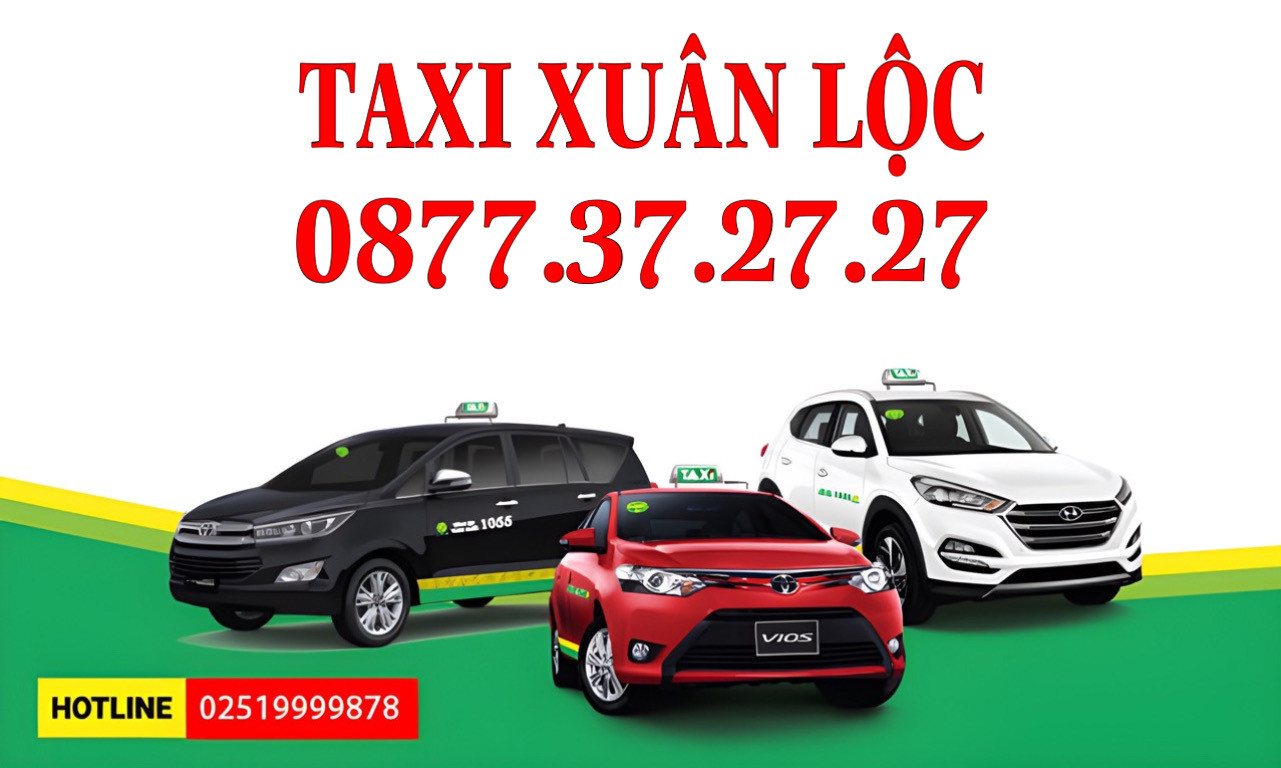 Xe taxi hiện đại di chuyển trên đường ở Xuân Lộc, tượng trưng cho dịch vụ taxi xuân lộc giá rẻ tiện lợi