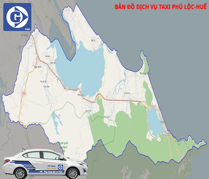 Xe taxi hiện đại hoạt động tại khu vực Phú Lộc Huế