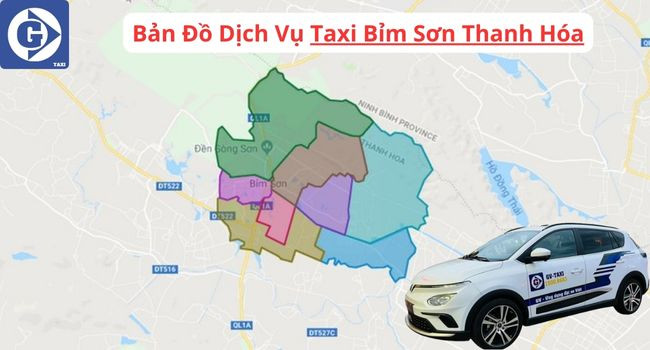 Xe taxi Mai Linh Bỉm Sơn đang di chuyển trên đường phố