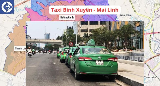 Xe Taxi Mai Linh đỗ tại Bình Xuyên Vĩnh Phúc