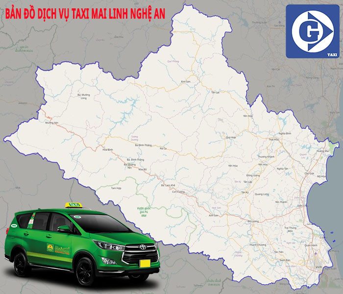 Xe Taxi Mai Linh Nghệ An màu xanh lá đặc trưng