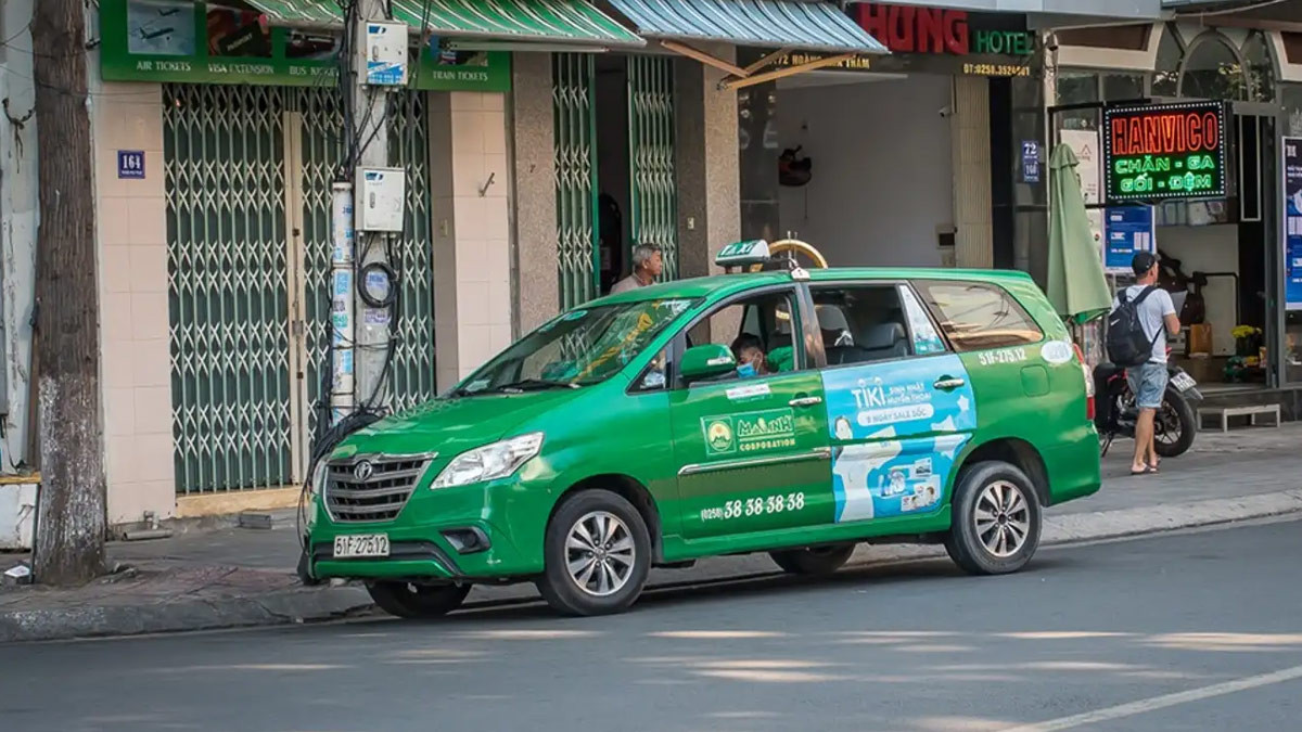 Xe taxi Mai Linh Vũng Tàu xanh lá