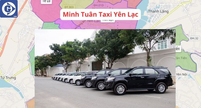 Xe taxi màu trắng với logo của Taxi Hồng Phương hoạt động tại một con phố ở Yên Lạc, Vĩnh Phúc