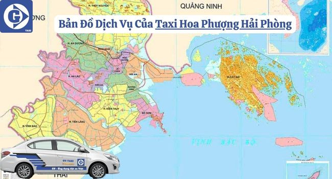 Xe taxi màu xanh đặc trưng của Taxi Hoa Phượng Hải Phòng