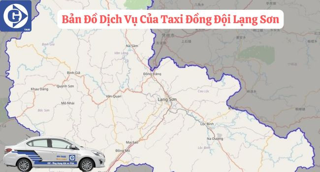 Xe taxi mau xanh la cua Taxi Dong Doi Lang Son tren duong pho