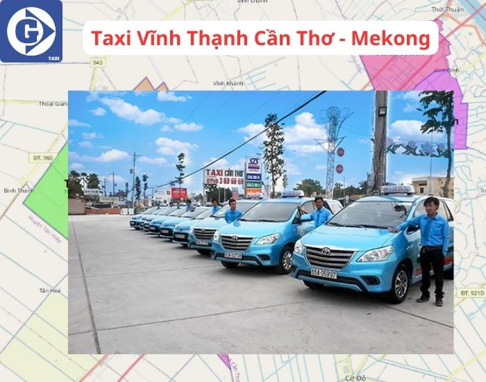 Xe taxi Mekong trên tuyến đường ở Vĩnh Thạnh Cần Thơ