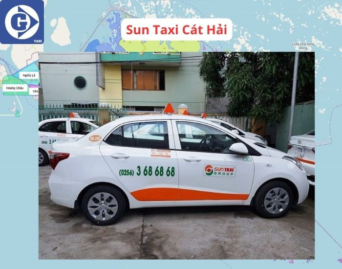 Xe taxi Sun Taxi chờ khách tại khu vực Cát Hải Hải Phòng