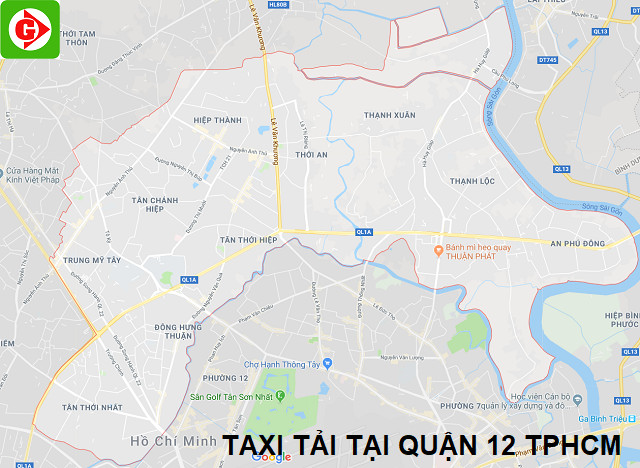 Xe taxi tải nhỏ hoạt động tại Quận 12 TP.HCM