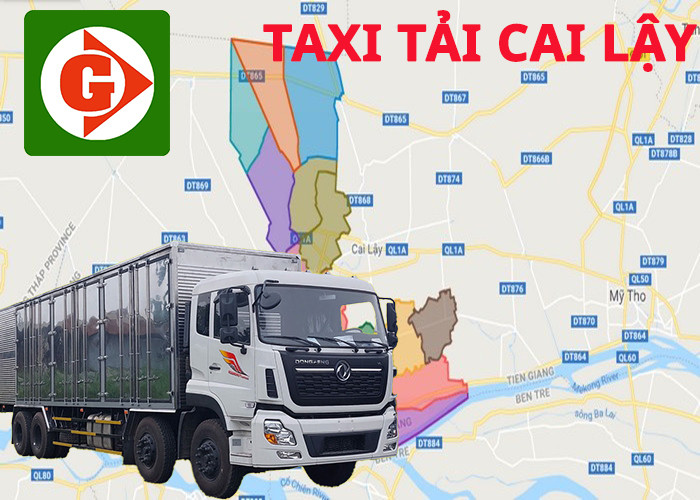 Xe taxi tải sẵn sàng phục vụ vận chuyển hàng hóa tại huyện Cai Lậy