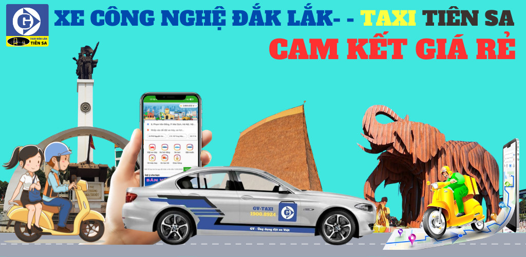 Xe Taxi Tiên Sa Đắk Lắk đang chờ khách