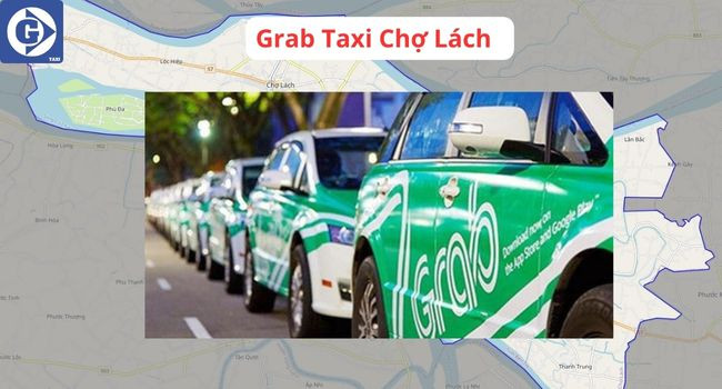 Xe taxi Vinasun đậu chờ khách tại địa bàn Chợ Lách Bến Tre
