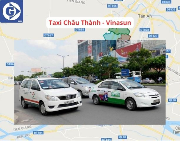 Xe taxi Vinasun hoạt động tại Châu Thành Tiền Giang