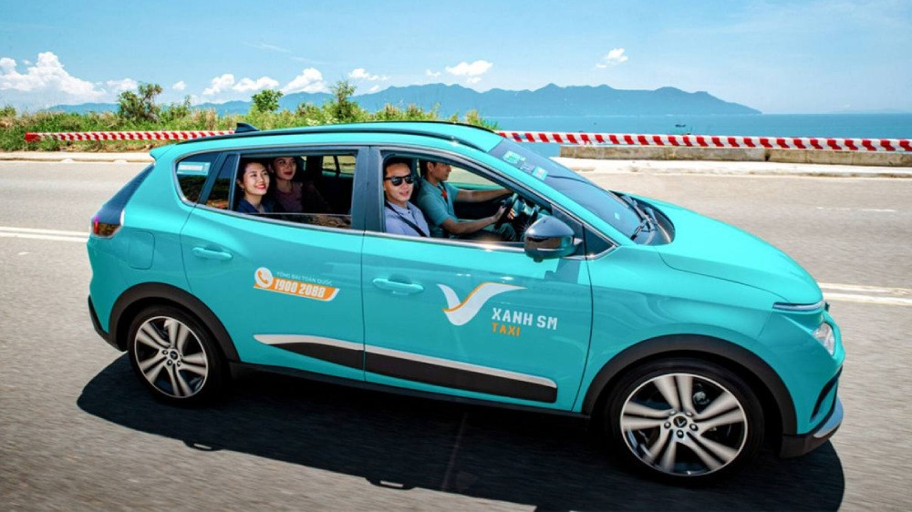 Xe taxi Xanh SM đang phục vụ khách hàng tại Xuyên Mộc