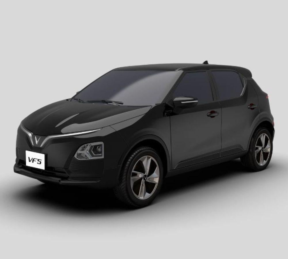Xe VinFast VF 5 Plus màu đen ngoại thất hợp mệnh Mộc