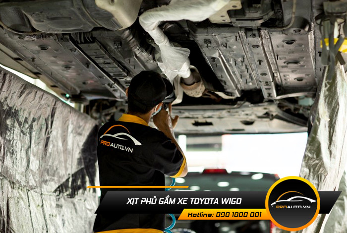 Xịt phủ gầm chống rỉ sét cho xe Toyota Wigo
